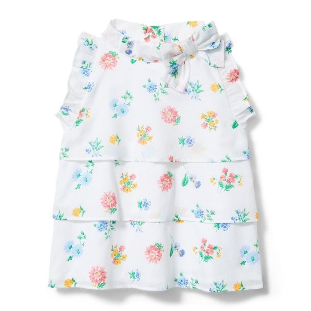 Janie and Jack Tiered Floral Bow Top, 3 - NWT -